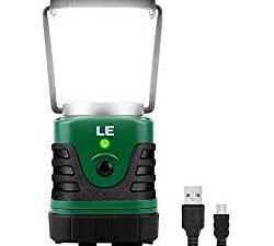LE LED Campinglampe Tragbar, Superhell wiederaufladbare Suchscheinwerfer mit Bügel & Haken, 4 Helligkeiten Dimmbar