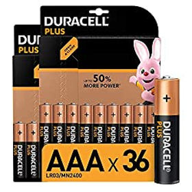 Duracell Plus AAA Micro Alkaline Batterien LR03, 36er Pack [Amazon exclusive]